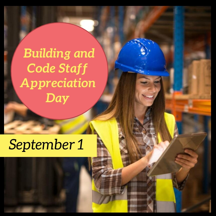 building and code staff appreciation day Instagram Plasing template