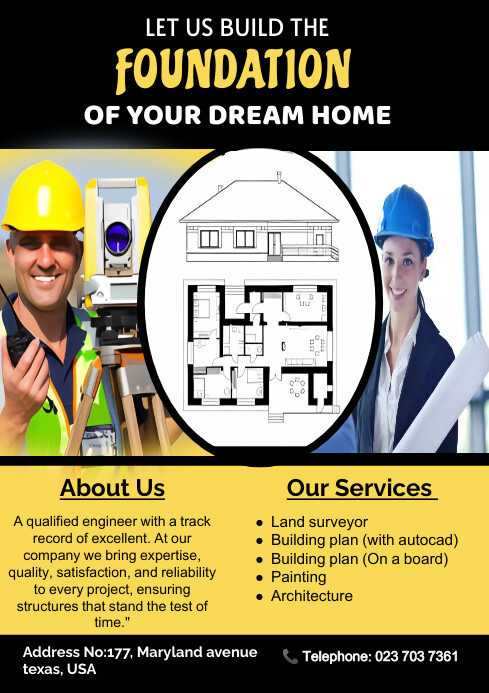 Building construction template A4
