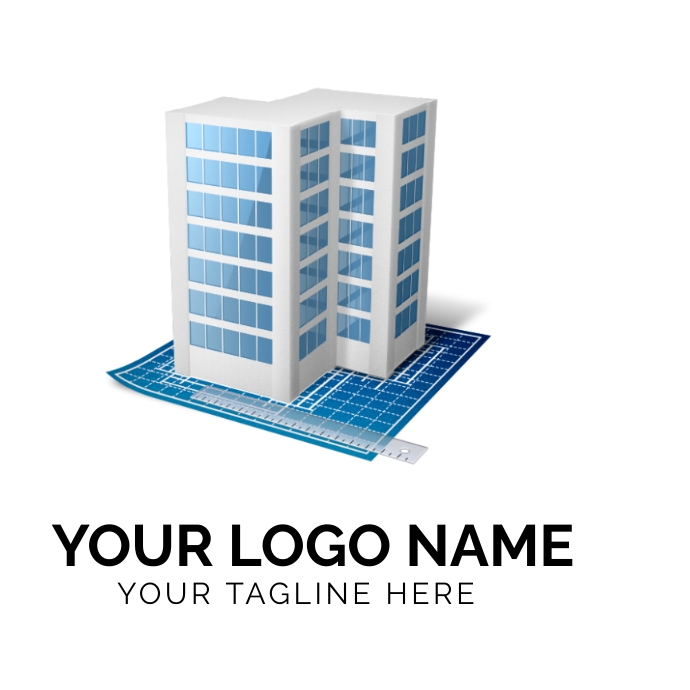 3d Building Logo Free Corporate Building 3D Logo Mockup PSD Good