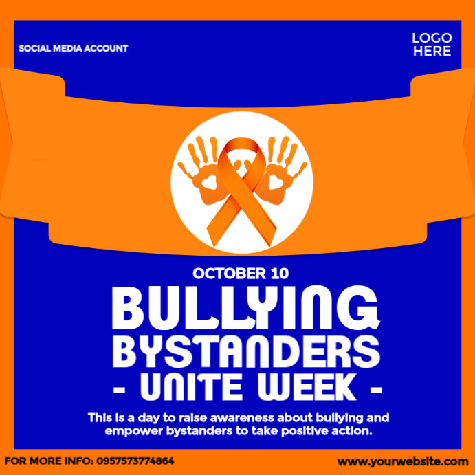 Bullying Bystanders Unite Week Ad Template | PosterMyWall