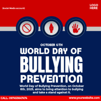 Purple Bullying Prevention Wpis na Instagrama Template