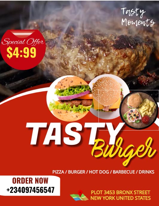 Burger (1) Pamflet (Letter AS) template
