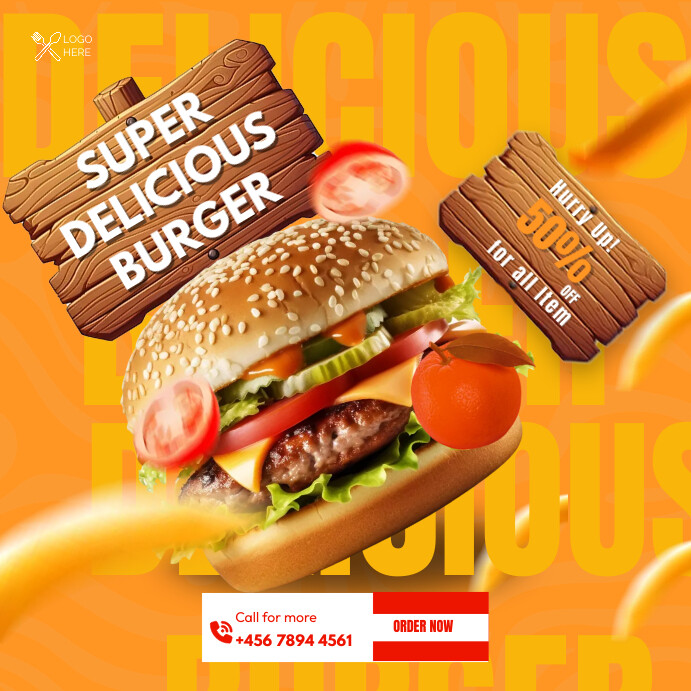 burger ad template | PosterMyWall