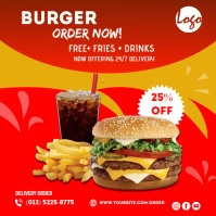 Burger ads instagram post Instagram-Beitrag template