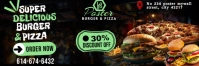 Burger and pizza banner template