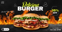 Burger Banner Ads ภาพที่แชร์บน Facebook template