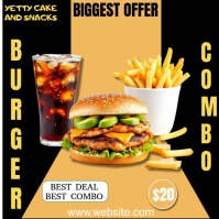 Burger combo sales Instagram na Post template