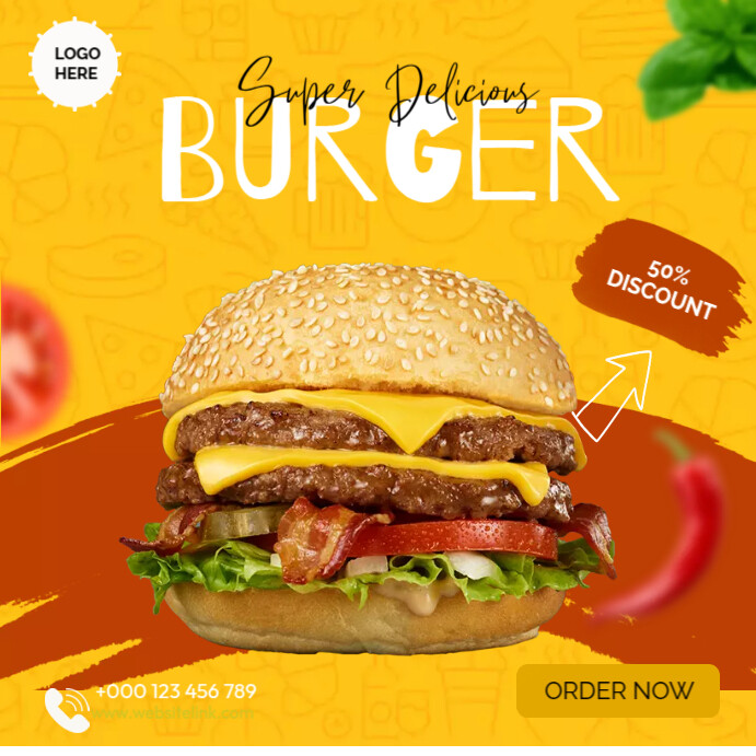 Burger Delicious Sale Template | PosterMyWall