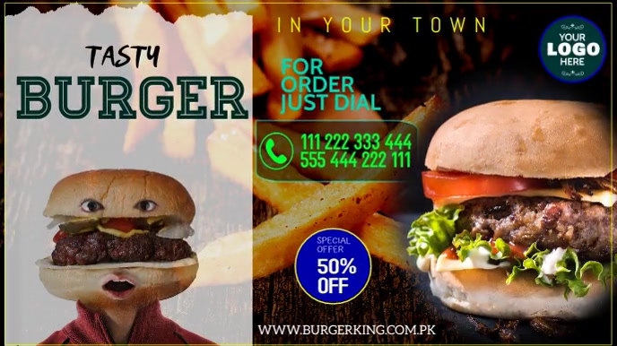 BURGER Digitalt display (16:9) template