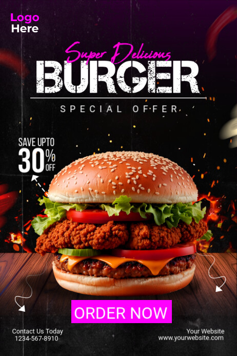 BURGER Poster template