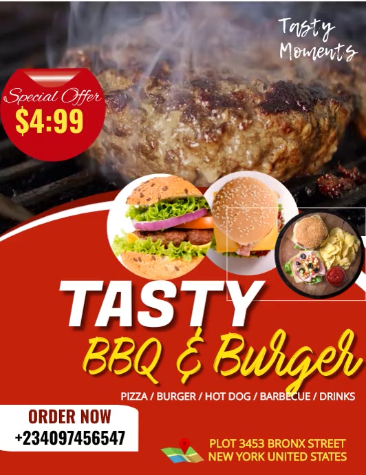 Burger Flyer (US Letter) template
