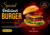 burger postcard template