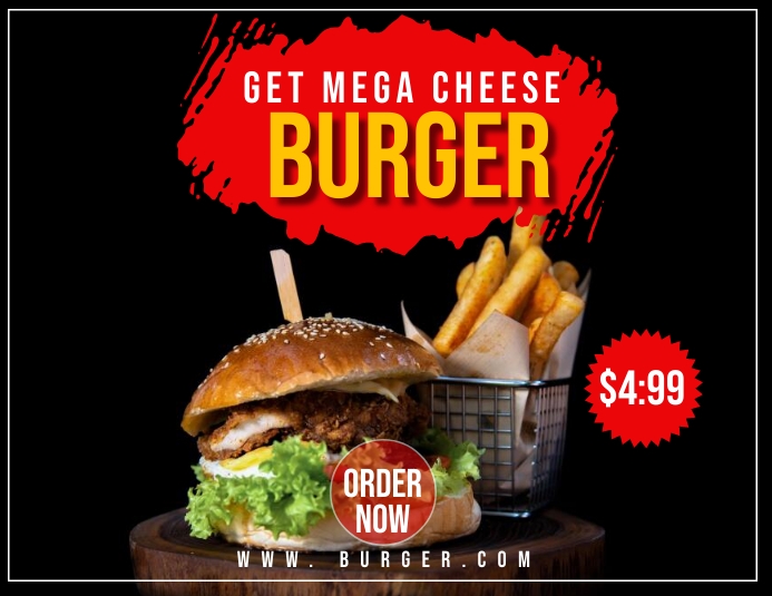 Burger Flyer (US Letter) template