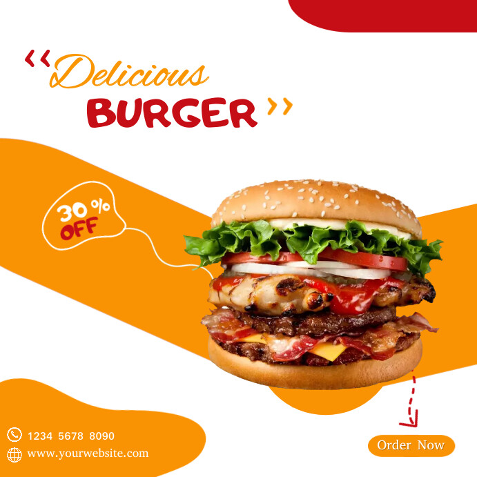 Copy of Burger Design Template | PosterMyWall