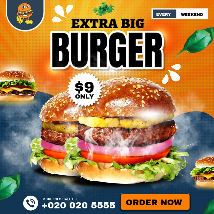 BURGER Instagram Post template