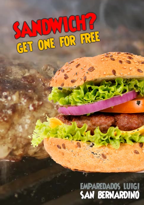 BURGER A4 template
