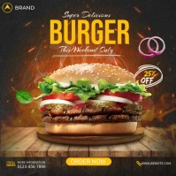 Burger Digital Ads Instagram Post template