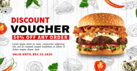 Burger Discount Voucher Design Template Facebook Group Cover Photo
