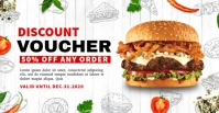 Burger Discount Voucher Design Template Facebook-Gruppe-Titelbild