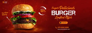 burger Facebook cover Facebook-coverfoto template