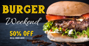 Burger flyer Reklama na Facebooka template