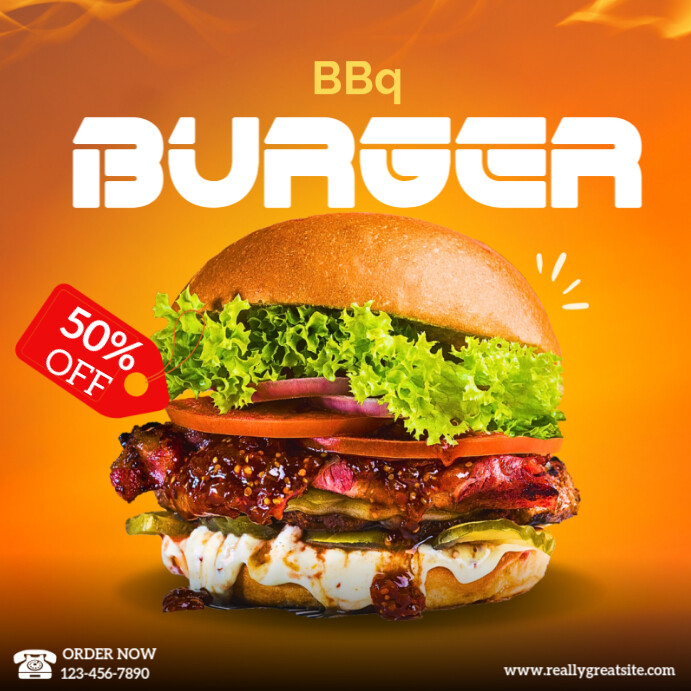 burger flyer  fast food flyer Instagram na Post template