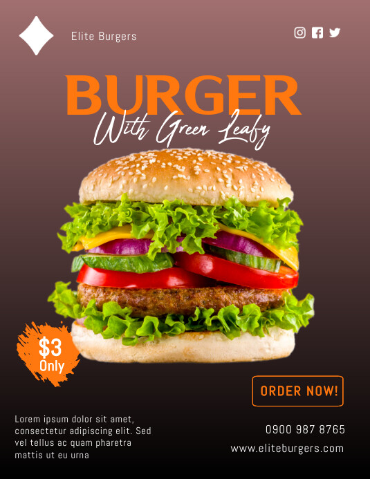 Burger flyers template