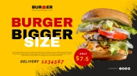 Burger Food Banner Template 数字显示屏 (16:9)