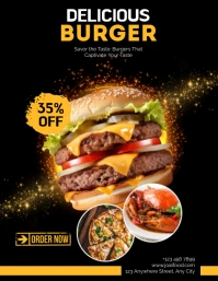 Burger food Flyer (US Letter) template