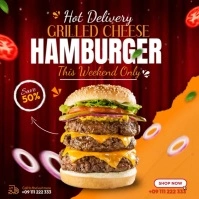 Burger Food Menu Video Ads template