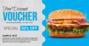 Blanco Food Discount Voucher Facebook Shared Image Template