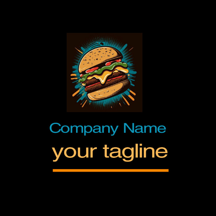 Burger logo template