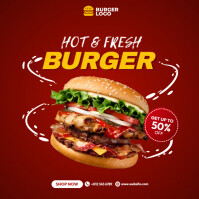 Rouge Burger Promotion Instagram Post Template