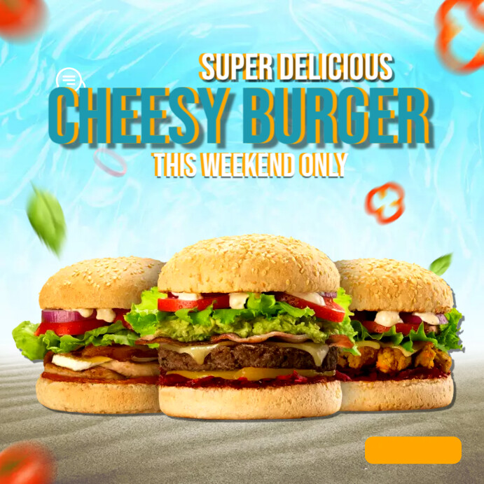 Burger Menu Ads Instagram Post template
