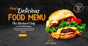 Burger Menu Facebook begivenhed cover template