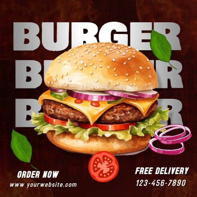 Burger Menu Instagram Post template