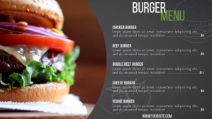 Brown Burger Menu Digital Display Template