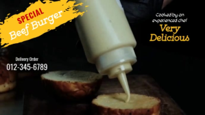 Black Burger Promotion Digital Display Template