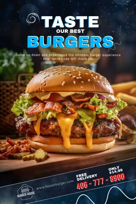 Burger Menu Offer Poster Template | PosterMyWall