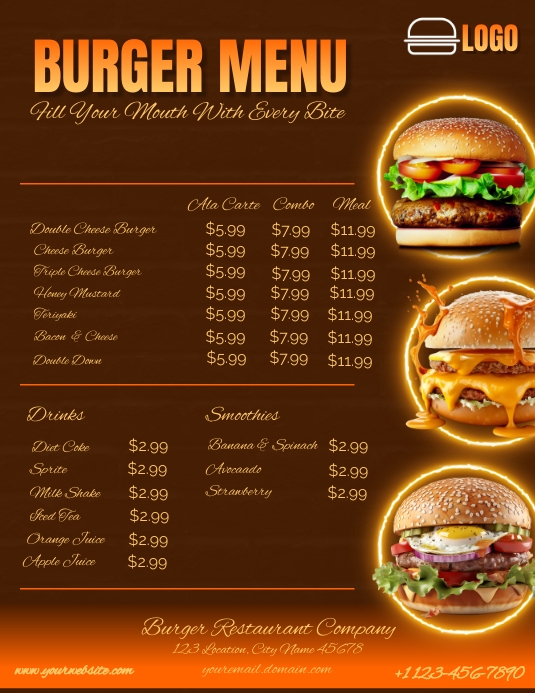 Burger Menu Price List Template PosterMyWall burger-menu-price-list-template-postermywall