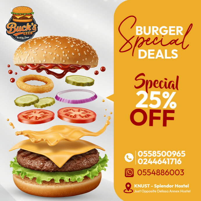 Burger Menu Template Instagram Post