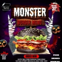 Burger Monster Sale Message Instagram template