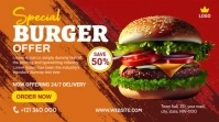 Burger Offer Banner Ad Pantalla Digital (16:9) template