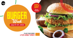 Burger Offer Facebook Ad Facebook-annonce template
