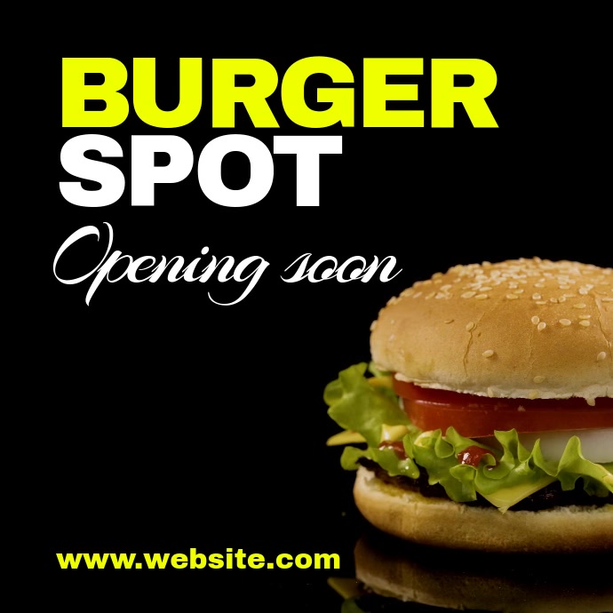 Burger opening soon Template PosterMyWall