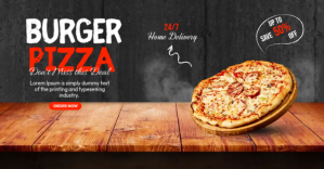 Burger Pizza Facebook begivenhed cover template