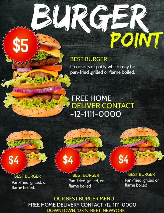 BURGER POINT Template PosterMyWall