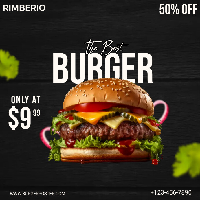 Burger poster Template | PosterMyWall