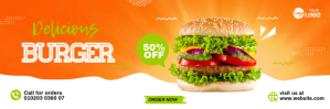 Burger Promo Twitter Banner template