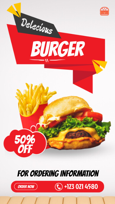 Burger Promotion Instagram Story template